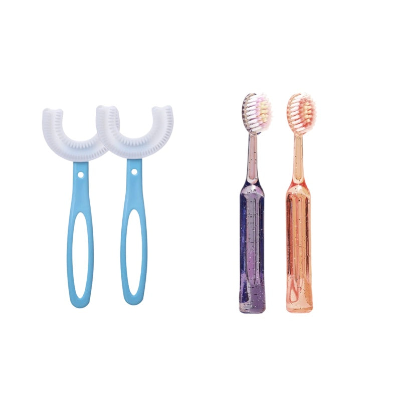 🦷Spazzolino da denti a forma di U per bambini tutto tondo🎁