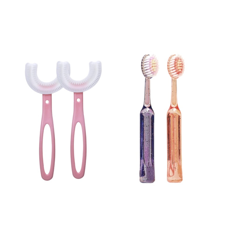 🦷Spazzolino da denti a forma di U per bambini tutto tondo🎁