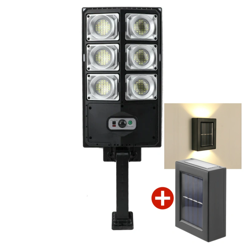 💎 SCONTO DEL 50%! 💎 Sistema di illuminazione a LED solare da 1500 W: super luminoso, senza fili e resistente alle intemperie, con sensore di movimento + telecomando (IP65) ☀️💡