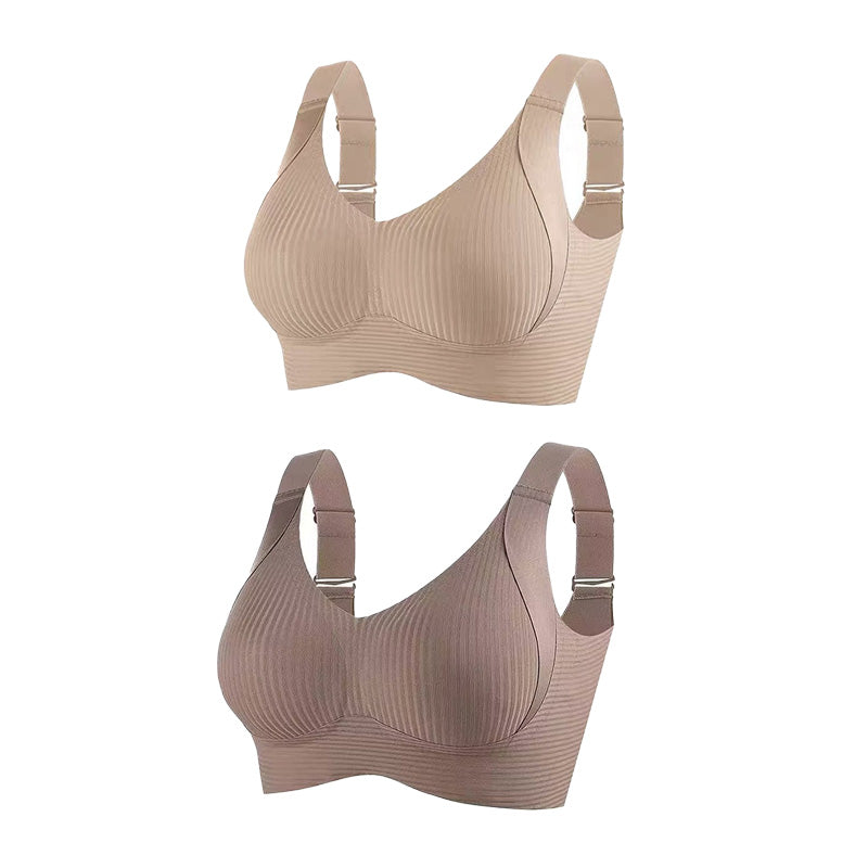 🎁OFFERTA ECCEZIONALE 2026💕Reggiseno senza cuciture con sottili righe e sostegno a W – Comodità e stile!