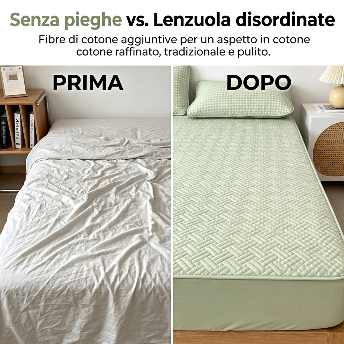 🥳2026 NUOVO ARRIVO🥳🔥OLTRE 50.000 VENDUTI! 🛏️Lenzuolo con angoli trapuntato con bordo elastico perimetrale, antiscivolo, morbido e confortevole. Protegge il materasso, adatto per uso domestico ✨