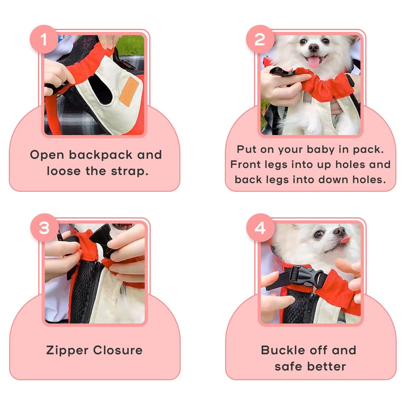 🐾✨ Zaino trasportino per cani e gatti – Dì Addio al disagio quando porti il tuo animale fuori! 🚫 Traspirante, sicuro, spallacci imbottiti, adatto per piccoli animali sotto 8kg 🚶 ✨
