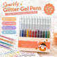 ⏳Ultimo giorno – Prezzo speciale: €19.99!! 💥🎁Set di penne gel glitterate – Scrittura fluida🎨