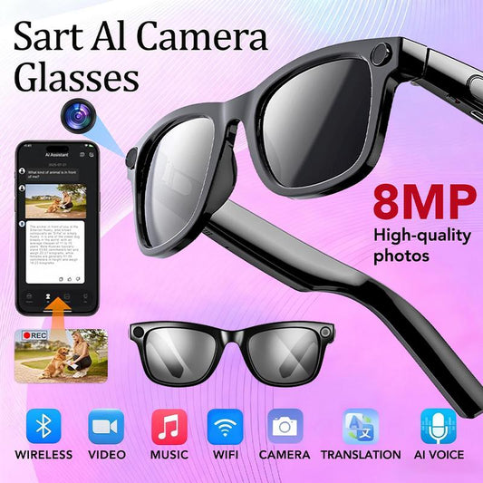🥳2026 SALDI CALDI🥳💞50.000+ VENDUTI!👓✨ 50% DI SCONTO! Occhiali Smart AI con ChatGPT – Traduzione in tempo reale in 160+ lingue, fotocamera 8MP e video 4K. Bluetooth 5.4, audio HiFi – il tuo assistente AI personale per viaggi e vita quotidiana! 🗣️🌍