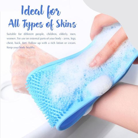 🧼Spazzola Esfoliante in Silicone per la Schiena, Doppio Lato con Setole Morbide in Silicone