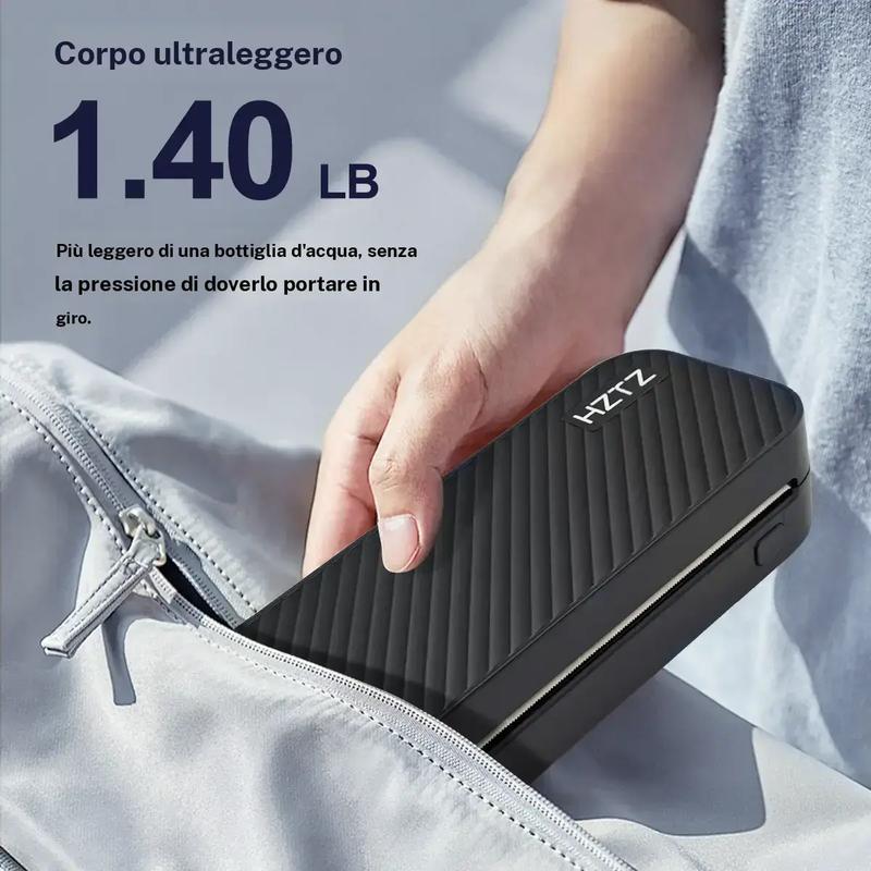 📢🔥2026 Uutuudet - 50% alennus!🏆Stampante portatile A4, 1 set di stampante fotografica wireless ricaricabile tramite USB, stampante da viaggio compatibile con Bluetooth per sistemi Windows, accessori per ufficio