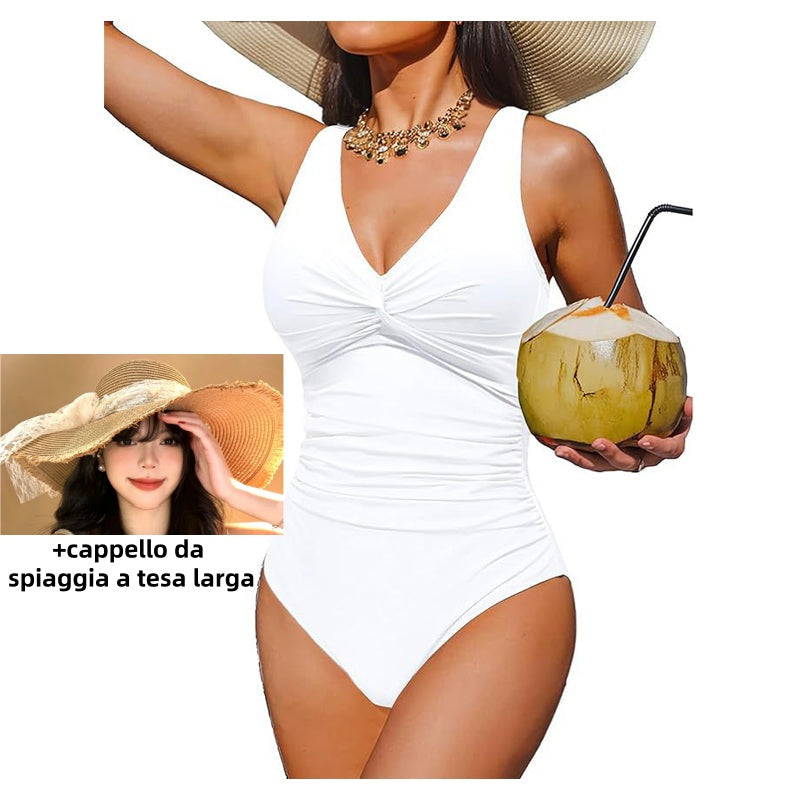 Costume da Bagno Intero Donna Modellante Effetto Pancia Piatta