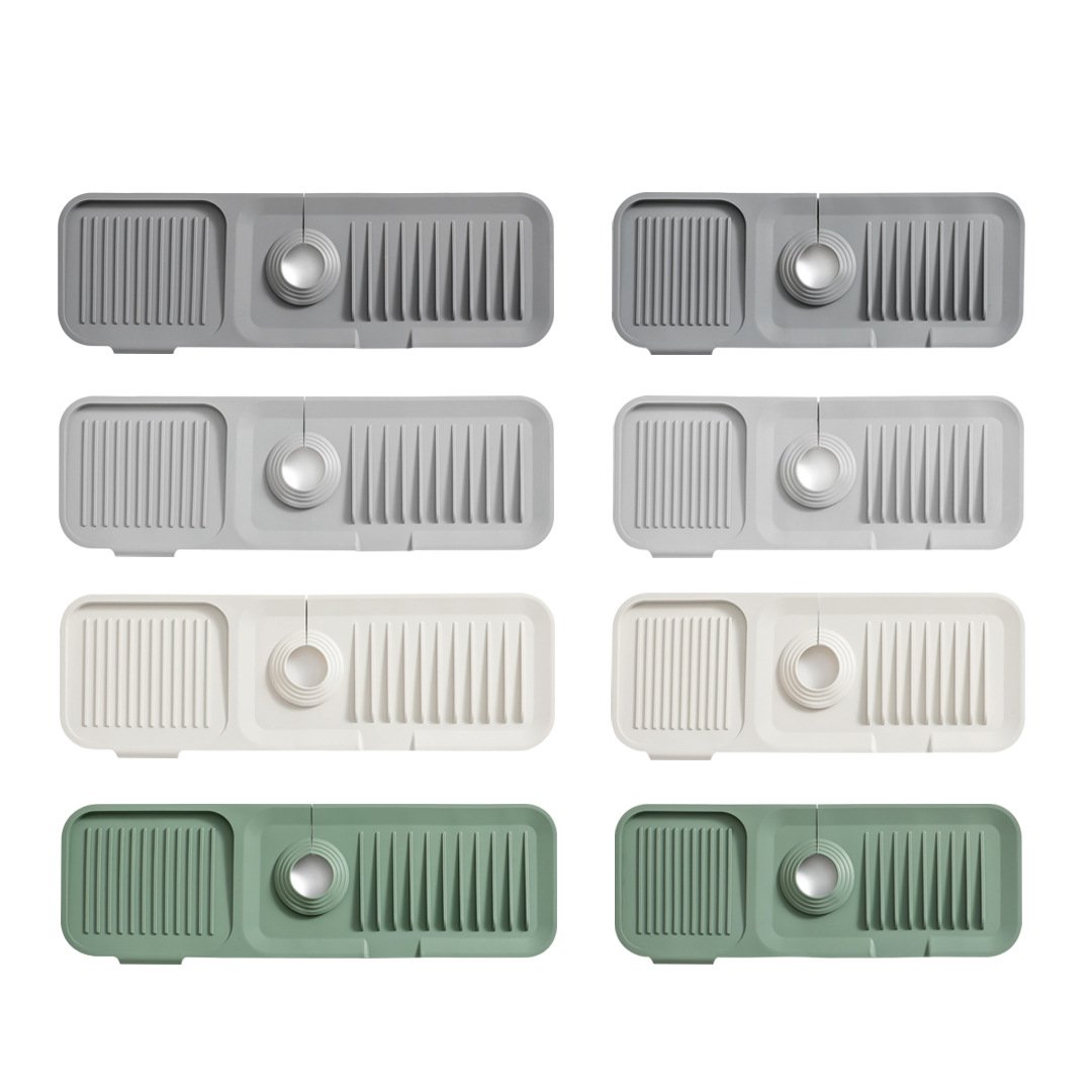 ✨Tappetino paraschizzi in silicone per rubinetto💧Ritagliabile e regolabile, drenaggio automatico, asciugatura rapida. Raccoglie le gocce d’acqua, protegge lavello cucina e bagno da macchie e calcare✅