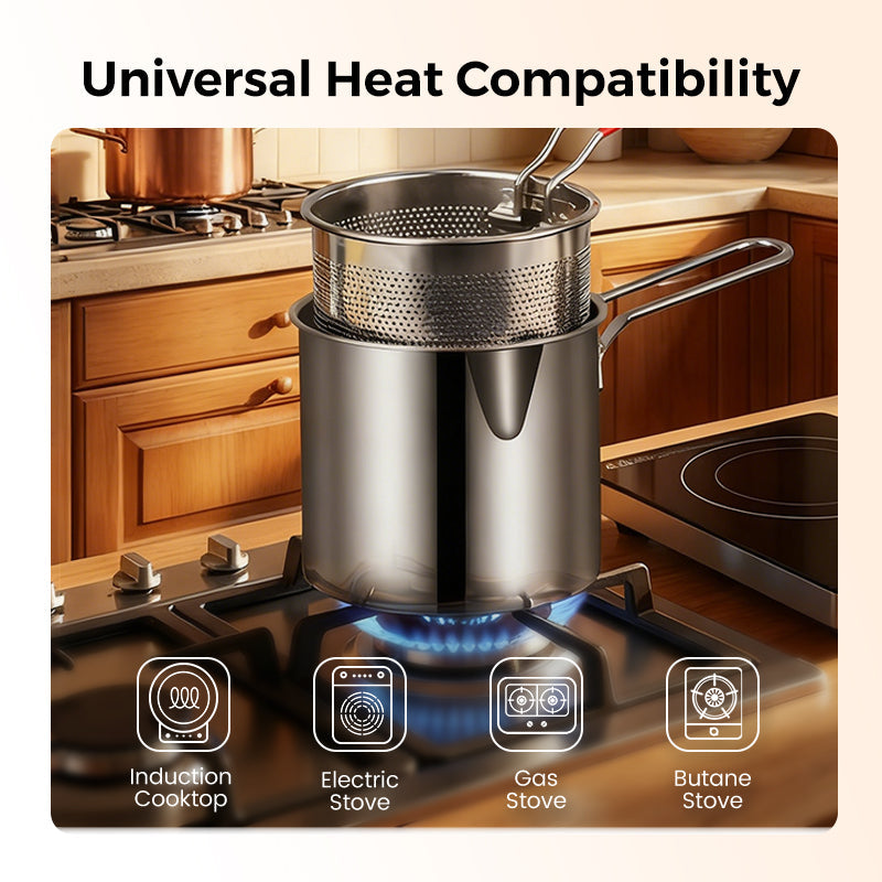 🔥ULTIMO GIORNO SALDI 63% OFF🎁Friggitrice Multifunzionale in Acciaio Inox 304