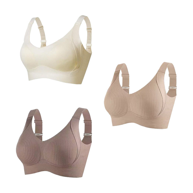 🎁OFFERTA ECCEZIONALE 2026💕Reggiseno senza cuciture con sottili righe e sostegno a W – Comodità e stile!