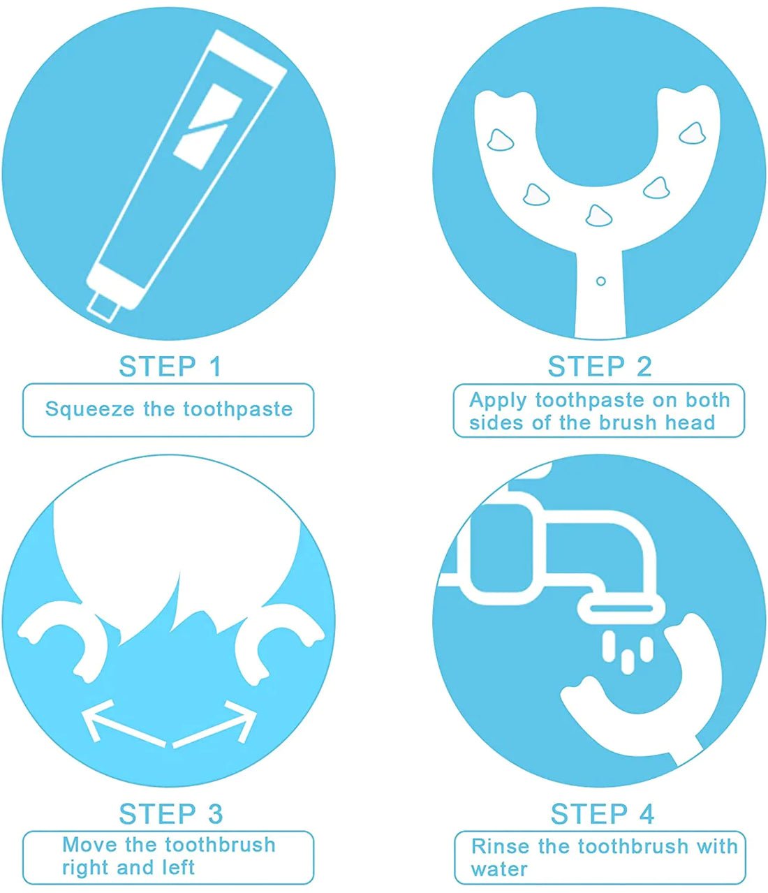 🦷Spazzolino da denti a forma di U per bambini tutto tondo🎁