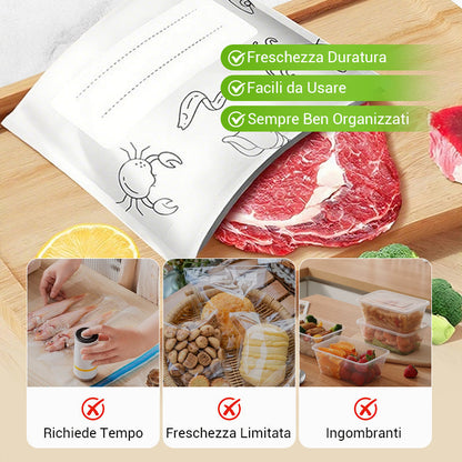 🔥Best seller mondiale🍗 Offerta limitata! Compra 3 e ricevi 2 in omaggio🥦Sacchetti riutilizzabili in alluminio sigillabili per la conservazione degli alimenti