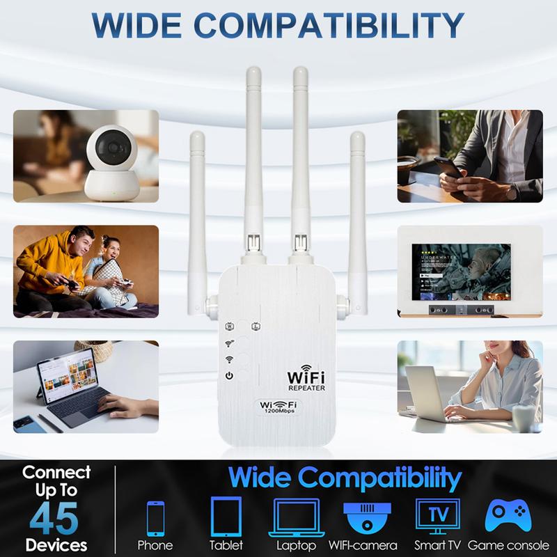 🎁 Ultimo giorno con il 50% di sconto! 🔥 Ripetitore WiFi 2026, dual band 1200 Mbps (5 GHz/2,4 GHz), amplificatore di segnale, copertura di 930 m² e 50 dispositivi, con porta Ethernet.