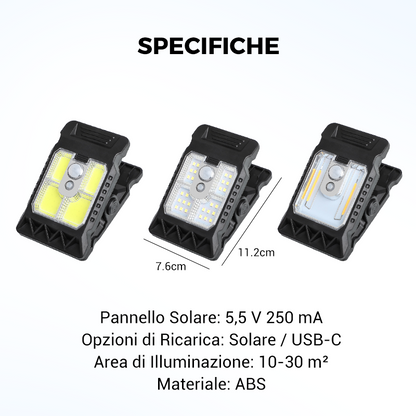 Lampada solare da esterno con sensore di moviment