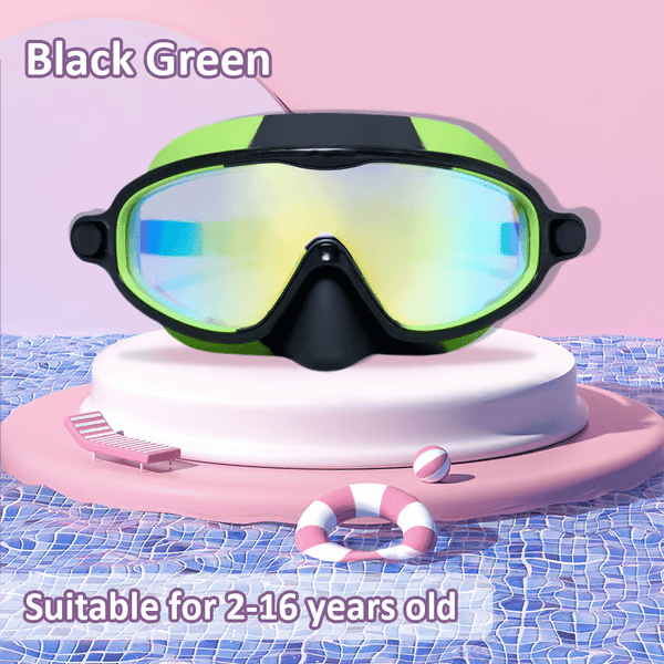 🔥OFFERTA LIMITATA: 50% DI SCONTO!!🏆Il numero 1 nelle vendite🏊‍♀️Occhialini da nuoto per bambini con montatura larga, impermeabili e antiappannamento in HD