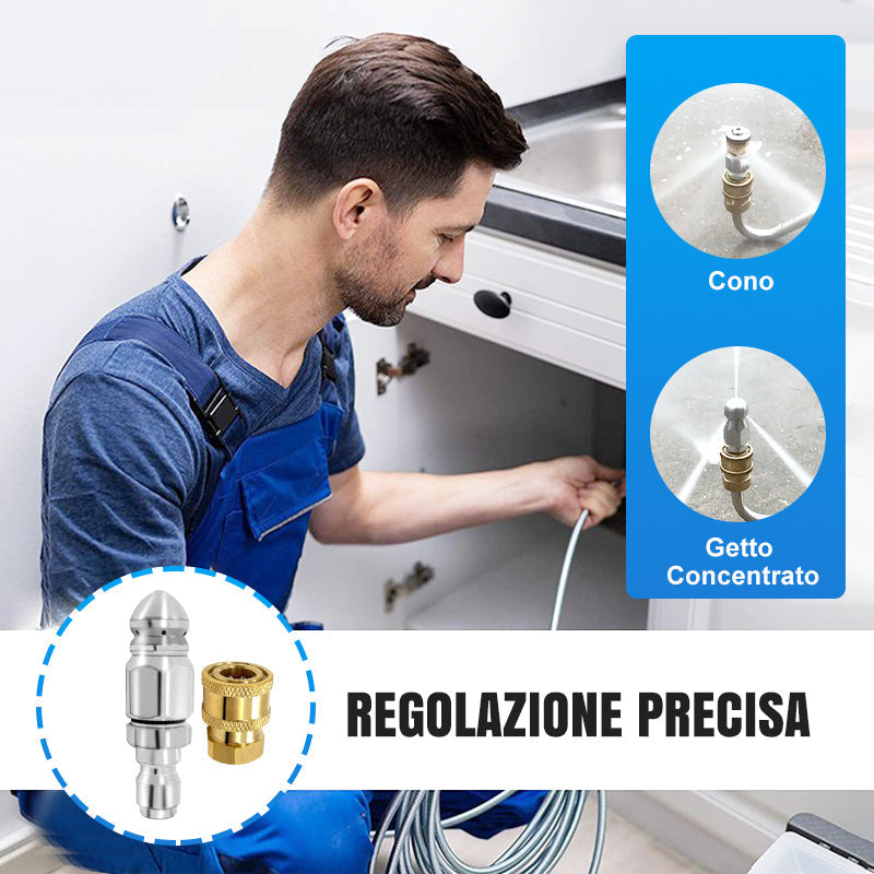 Pulizia efficace dei tubi e rimozione degli ugelli