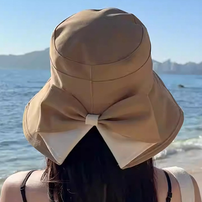 ⌛️OFFERTA LIMITATA 50% DI SCONTO! 👒Saldi Estivi☀️Cappello da Sole con Tesa Larga e Fiocco da Donna