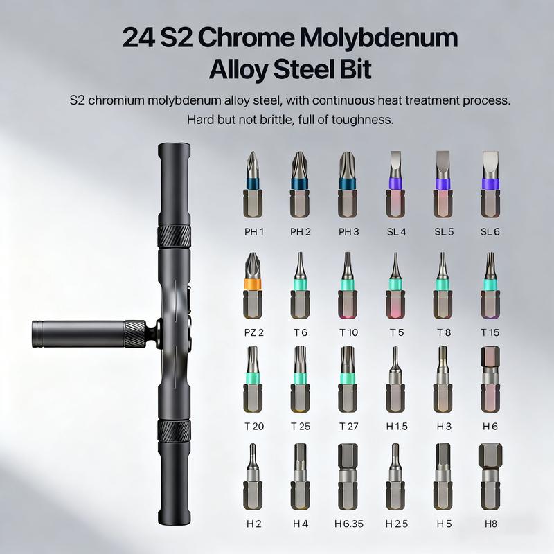🔩 56% di sconto 🛠️ Set di cacciaviti 24-in-1 – Magnetico, compatto e portatile, ideale per riparazioni e fai-da-te 🔧📦