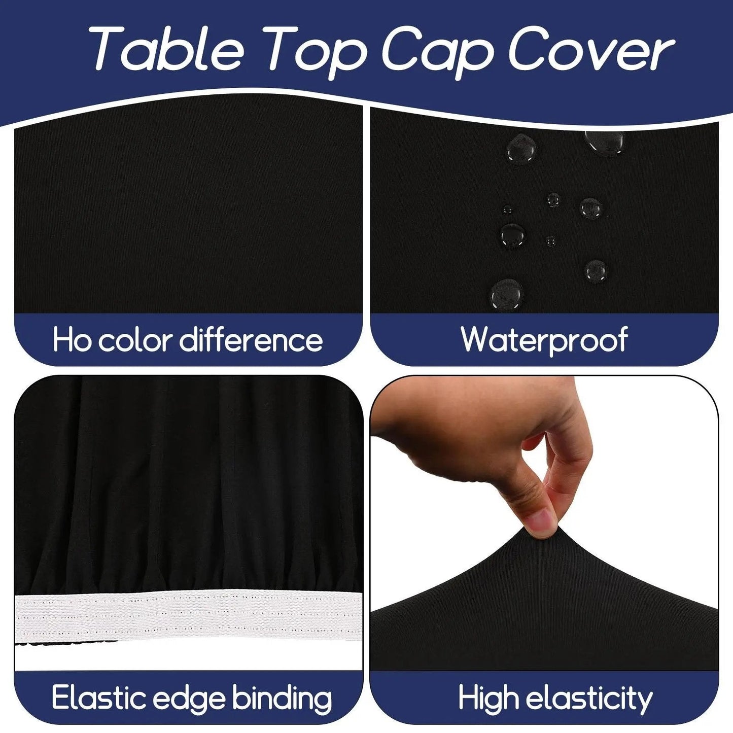 📏 Copritavolo Elastico – Adatto a Tavoli da 4ft, 6ft e 8ft! ✨ Facile da applicare, impermeabile e resistente al vento – perfetto per interno ed esterno. 🍽️💧