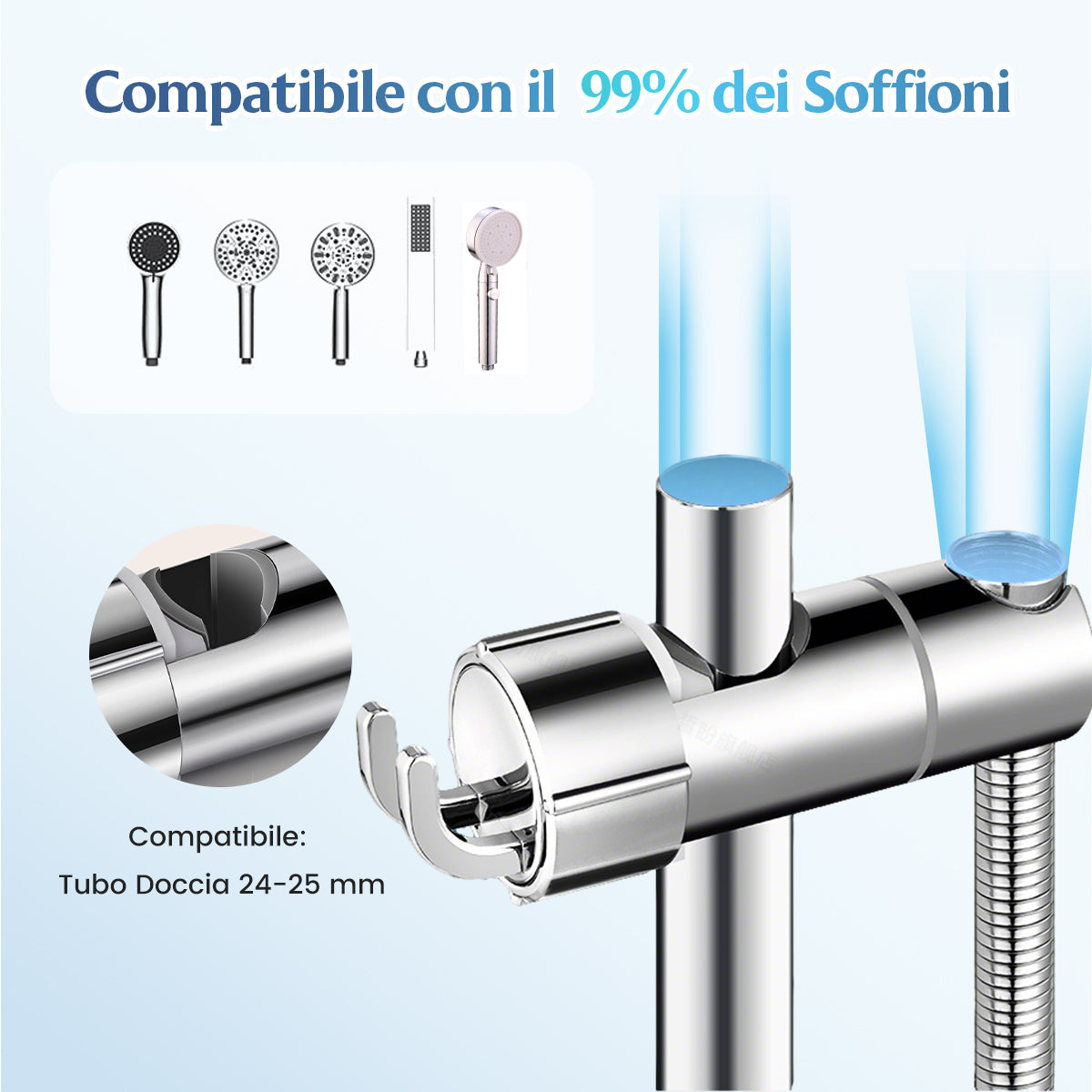 Supporto doccia senza foratura