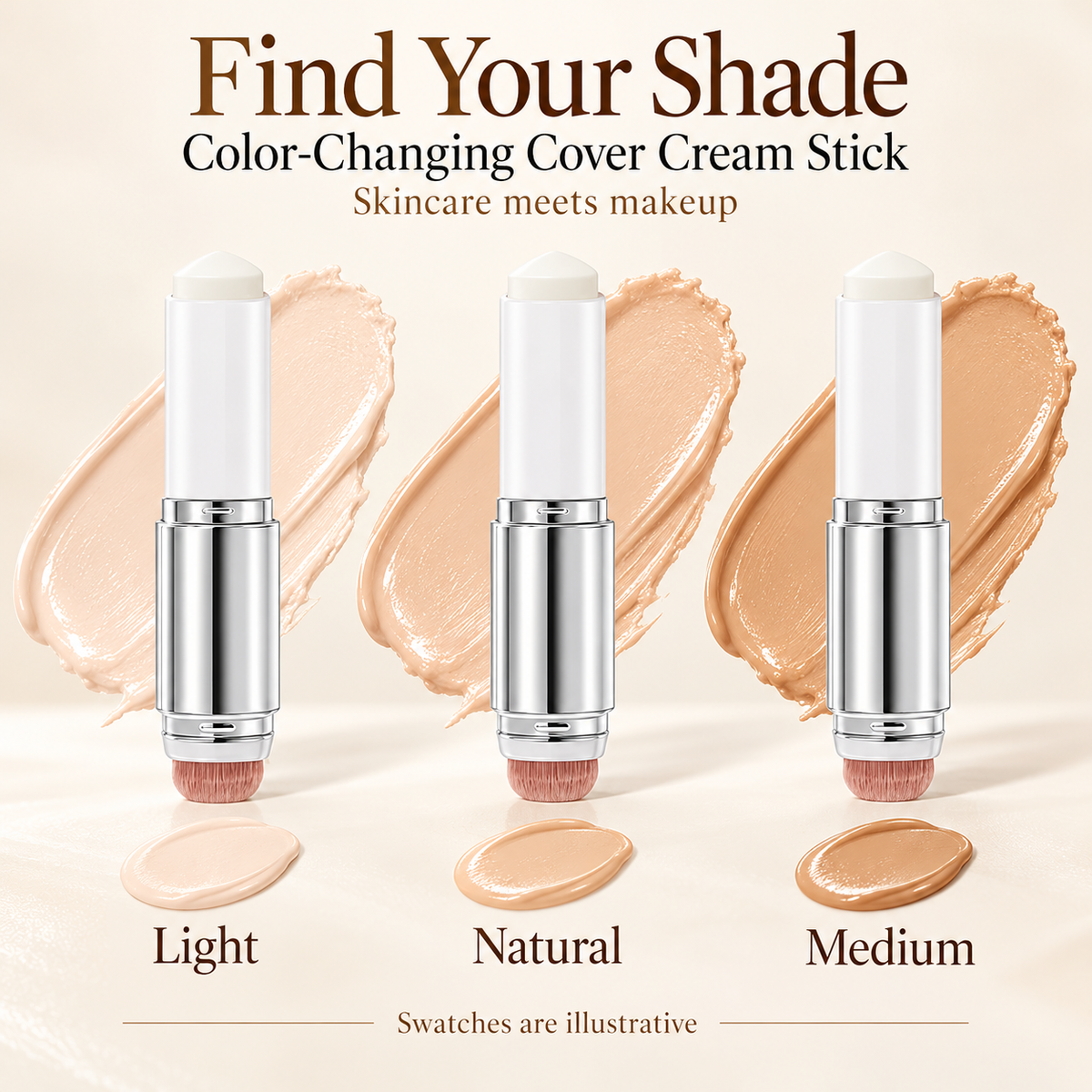 🔥ULTIMO GIORNO! ACQUISTA 1 E RICEVI 1 IN OMAGGIO (2 PEZZI IN TOTALE)✨Fondotinta coprente in stick che cambia colore, con trattamento per la pelle e finish naturale💄