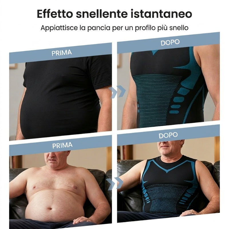 🥳SVENDITA 2026🥳💞OLTRE 50.000 PEZZI VENDUTI!🛡️💎 SCONTO DEL 50%! Canotta modellante ionica – Compressione rinfrescante, appiattisce pancia e maniglie dell'amore. Invisibile sotto le magliette. Ritrova la tua sicurezza! 💪✨