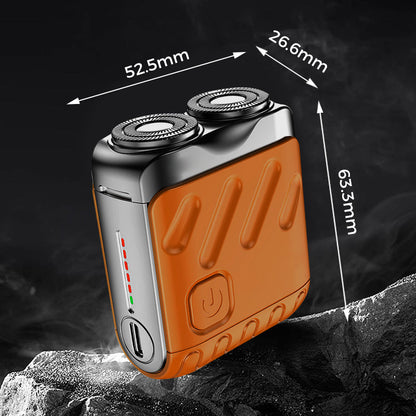 Rasoio Elettrico Rotativo Portatile a Doppio Anello