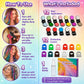 🌈 Set di gessetti colorati temporanei per capelli – 12 colori, facile applicazione a clip, si lava con lo shampoo. Perfetto per feste e cosplay! ✨🎉