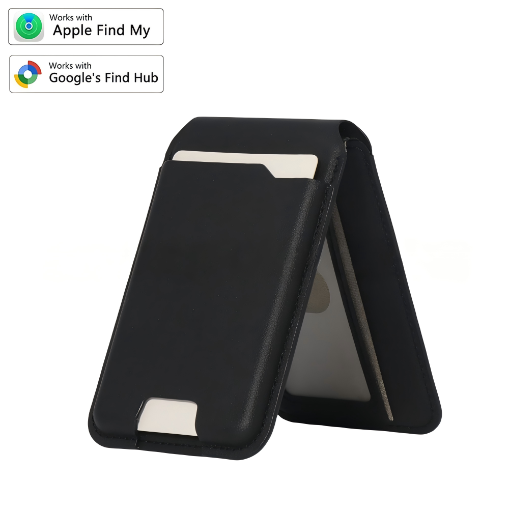 Portafoglio intelligente MagSafe in vera pelle nappa – con Apple Trova il mio™ e Google Find Hub™, protezione RFID e ricarica wireless.