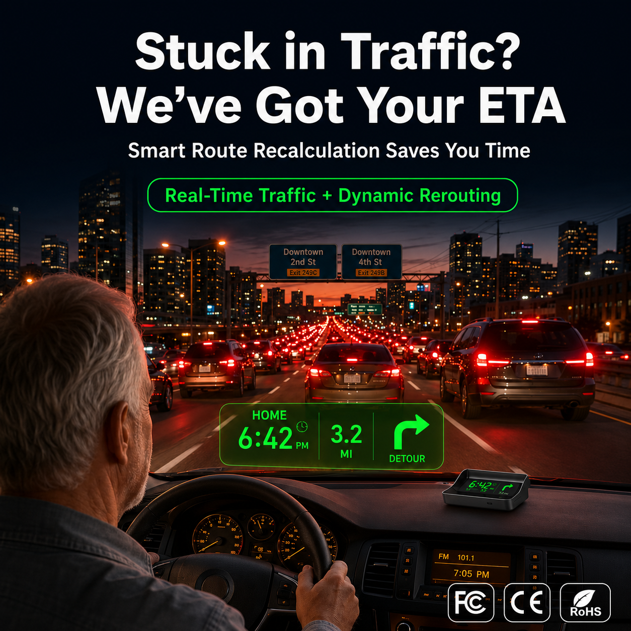 Head-Up Display (HUD) Car GPS Digital Speedometer