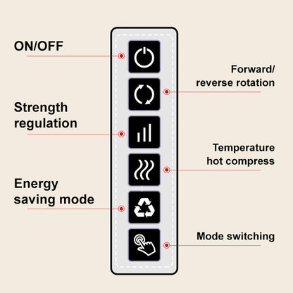 Cuscino Massaggiante Multifunzione con Impastamento Profondo e Calore