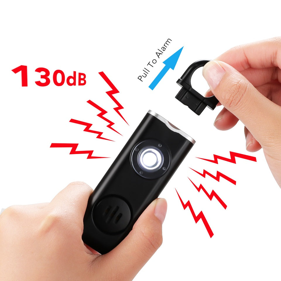 🚨Allarme personale di sicurezza ricaricabile Type-C✨130dB suono forte + torcia LED e luce stroboscopica SOS. Piccolo e portatile, avviso batteria scarica, antiurto. Perfetto per donne, bambini e anziani per emergenze✅