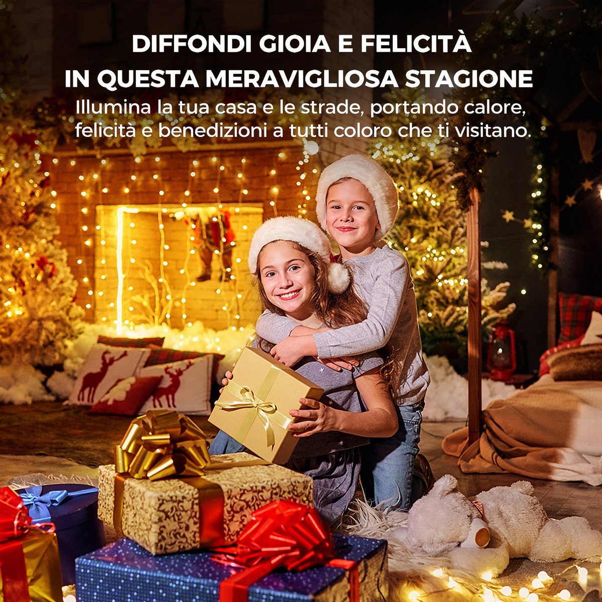 🎅 Crea un'atmosfera magica per Natale – decorazioni per l'albero, la casa e le finestre.🎁 Facili da usare, resistenti e bellissime. Le feste sotto una nuova luce! ✨