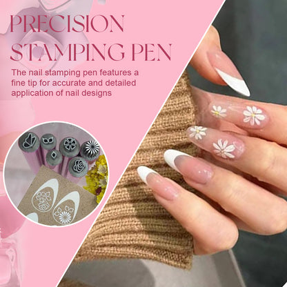 ❣️Penna per timbri per nail art (facile da usare anche per i principianti)