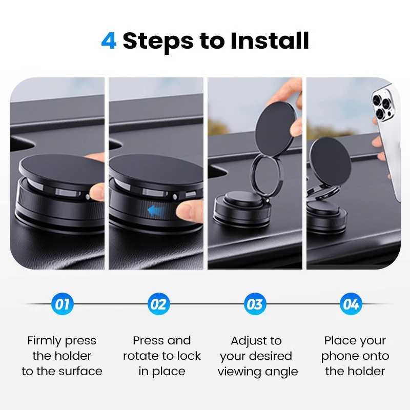 🔥 LAST DAY PROMOTION - 70%OFF🔥 Buy More Save More🔄360° Adjustable Vacuum Magnetic Phone Holder📱🚗