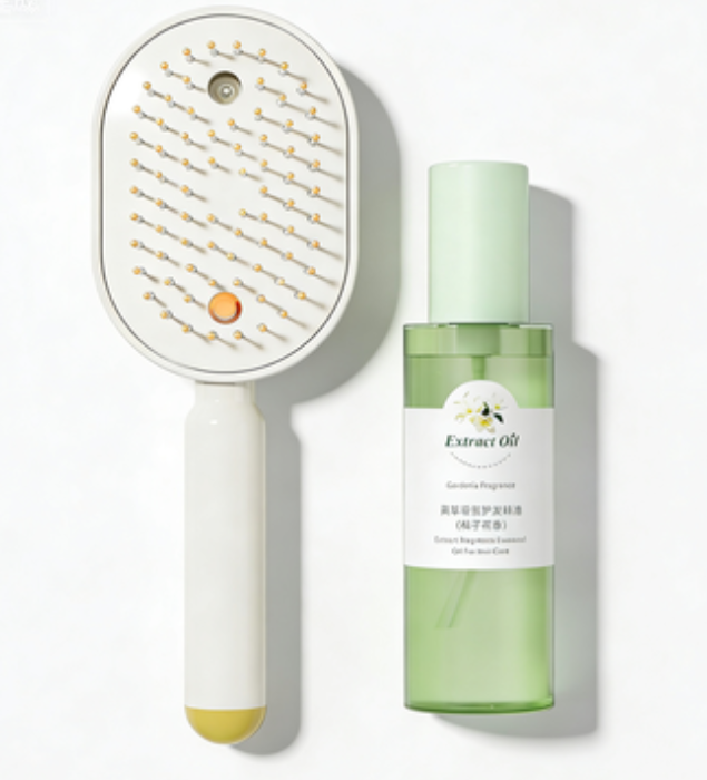 Spazzola elettrica massaggiante con spray