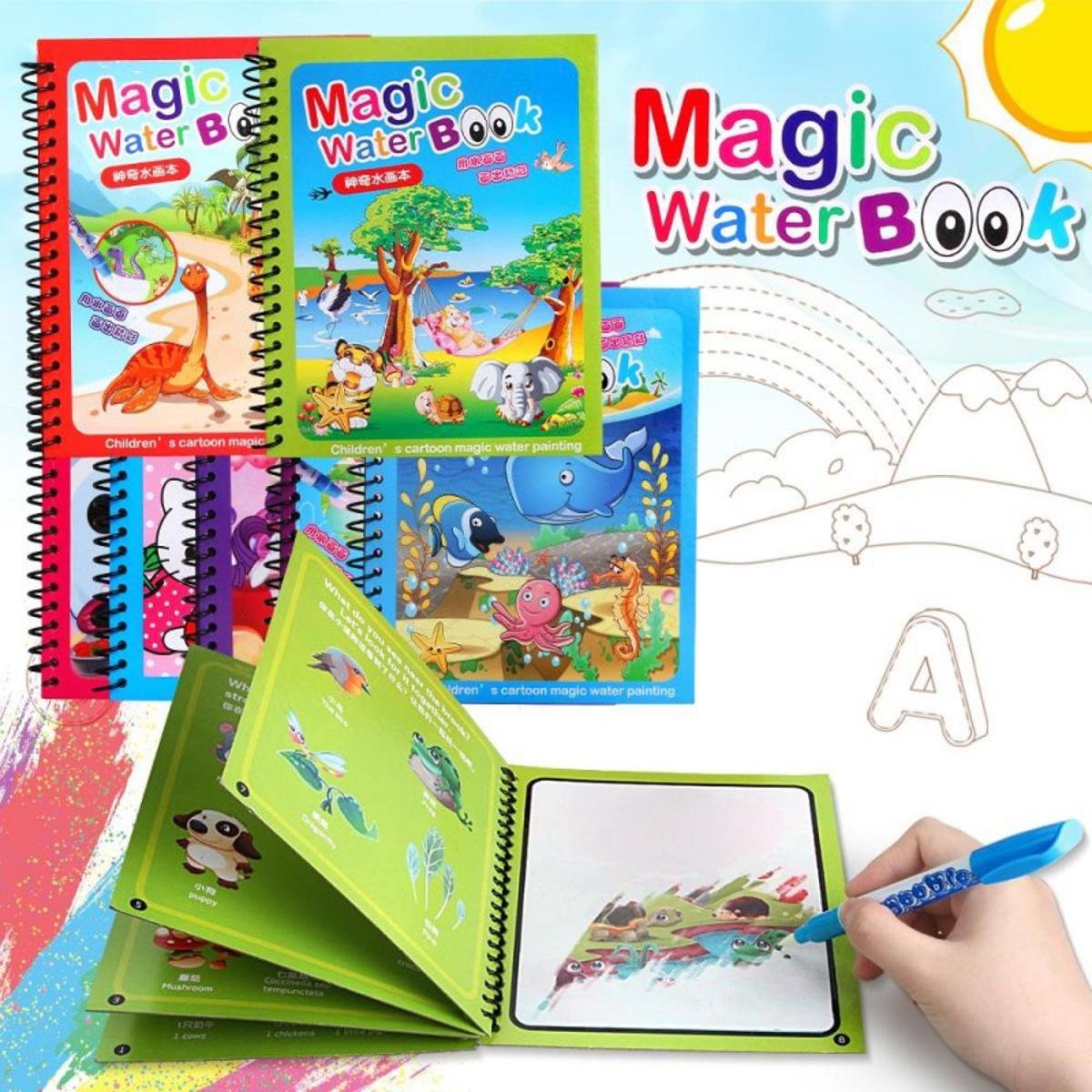🌹ACQUISTA 1 PRENDI 1🔥Promozione estiva 🎁✨️Libro magico sull'acqua📚️🎨🧠
