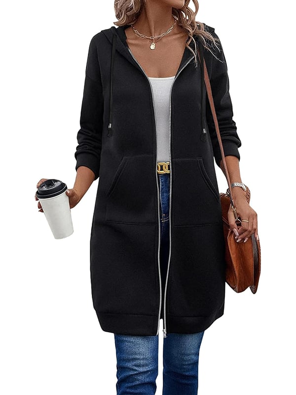 🔥✨ Felpa con Cappuccio e Zip in Pile da Donna