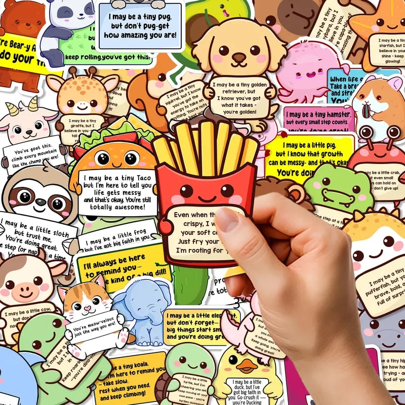 Positive Emotional Support Buddies Stickers（50 stickers）