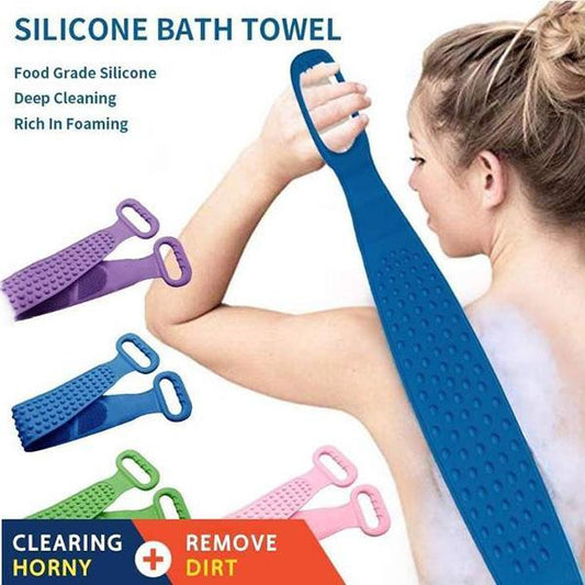 🛁🧻 50% SCONTO! Smettila di contorcerti per lavarti la schiena! Questa lunga spazzola da bagno in silicone con manico raggiunge ogni angolo, pulisce in profondità ed è più igienica di qualsiasi spugna.
