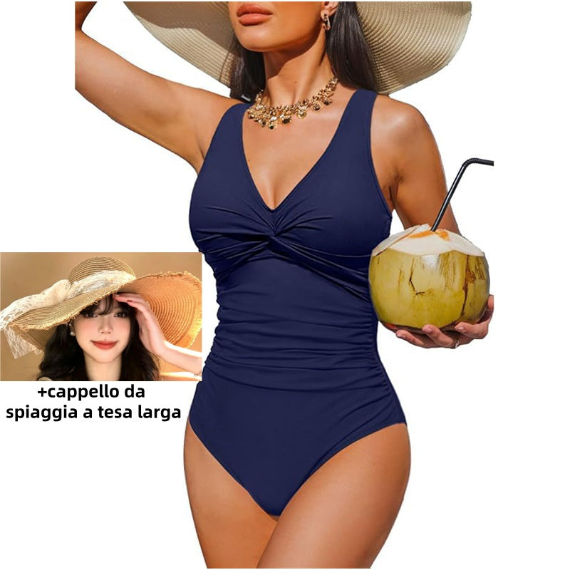 Costume da Bagno Intero Donna Modellante Effetto Pancia Piatta