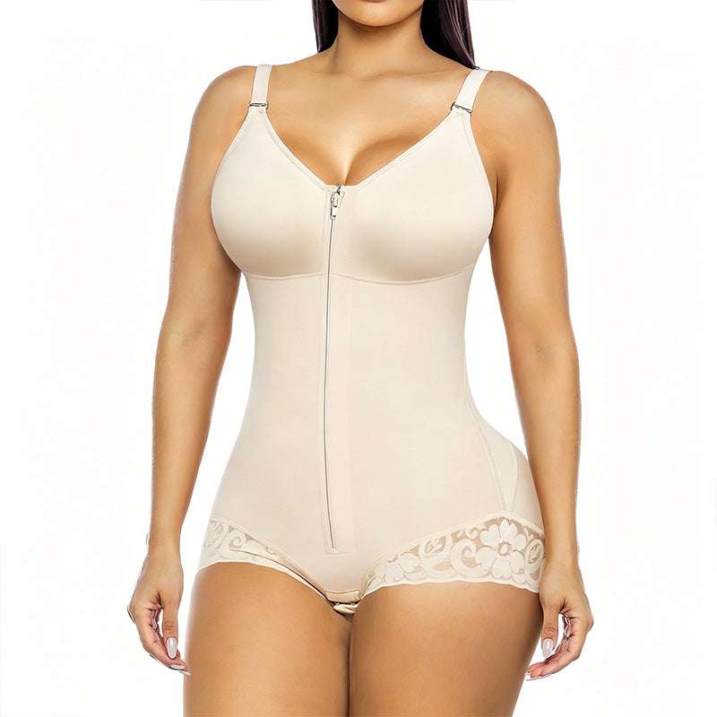 Body contenitivo da donna con zip e controllo addominale