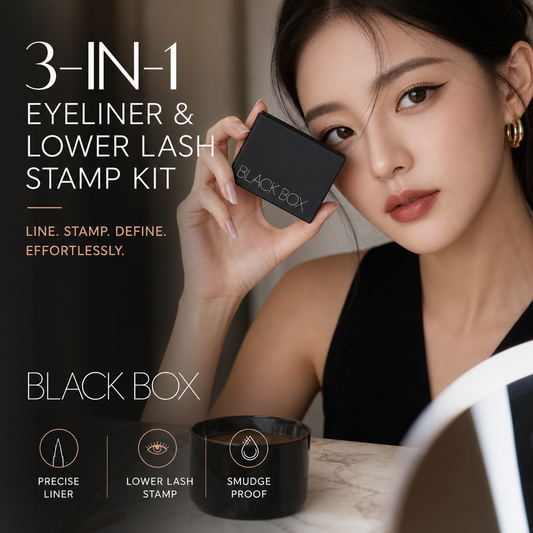 👁️Kit 3-in-1 Eyeliner & Timbro Ciglia Inferiori – Waterproof, Anti-sbavature & Lunga Durata – Ideale per un Trucco Occhi Rapido e Perfetto ✨💄