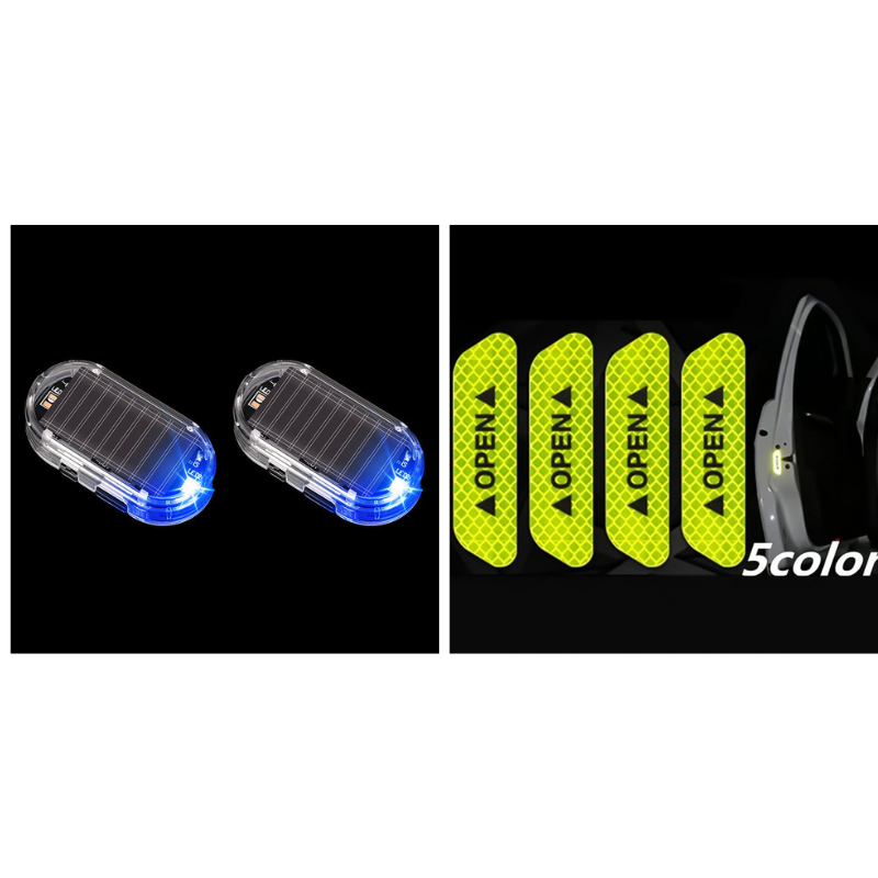 Spia antifurto per auto alimentata ad energia solare