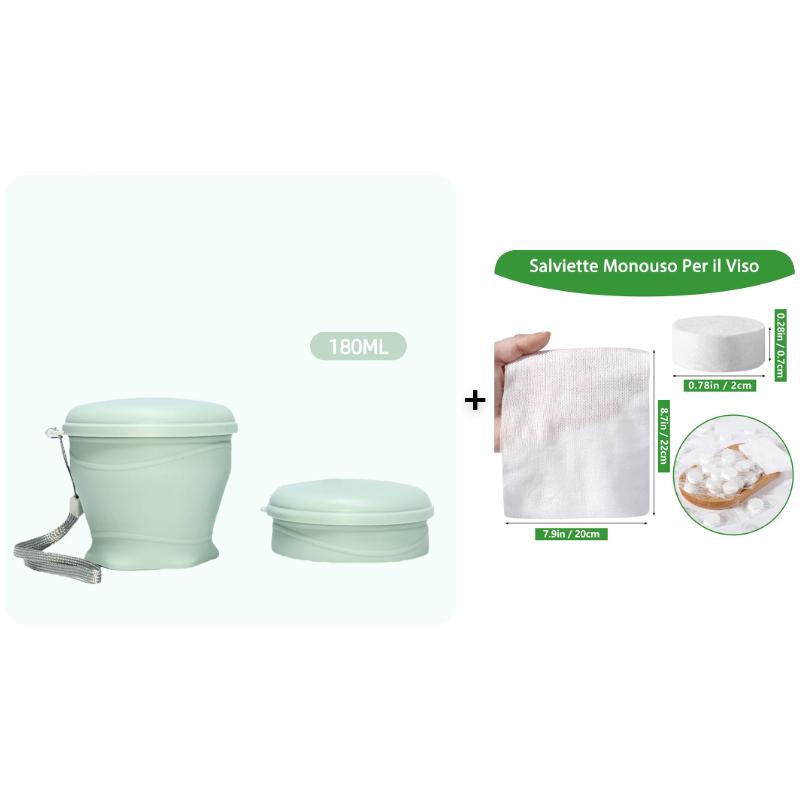 🔥Tazza da viaggio pieghevole in silicone con coperchio