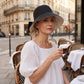 ⌛️OFFERTA LIMITATA 50% DI SCONTO! 👒Saldi Estivi☀️Cappello da Sole con Tesa Larga e Fiocco da Donna