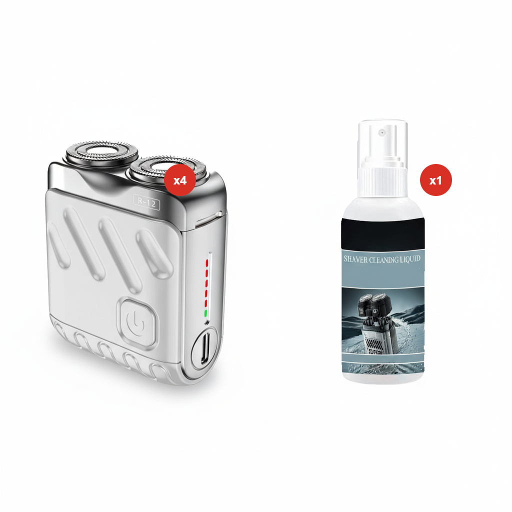 🔥 OFFERTA SPECIALE NATALE: ACQUISTA 3, OTTIENI 1 GRATIS! 🪒 Rasoio Elettrico Rotativo Portatile a Doppio Anello – Impermeabile, Ricaricabile & Perfetto per Viaggi e Uso Quotidiano ⚡📦