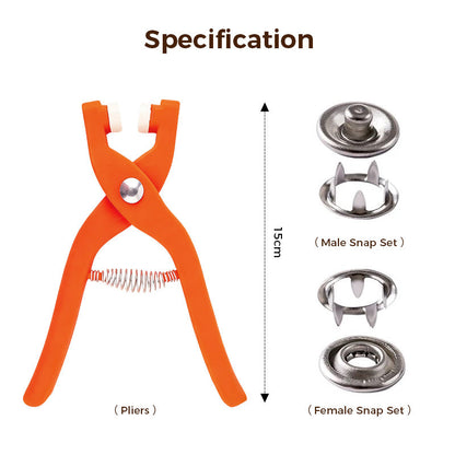 🔥Kit di bottoni automatici in metallo con pinza di fissaggio