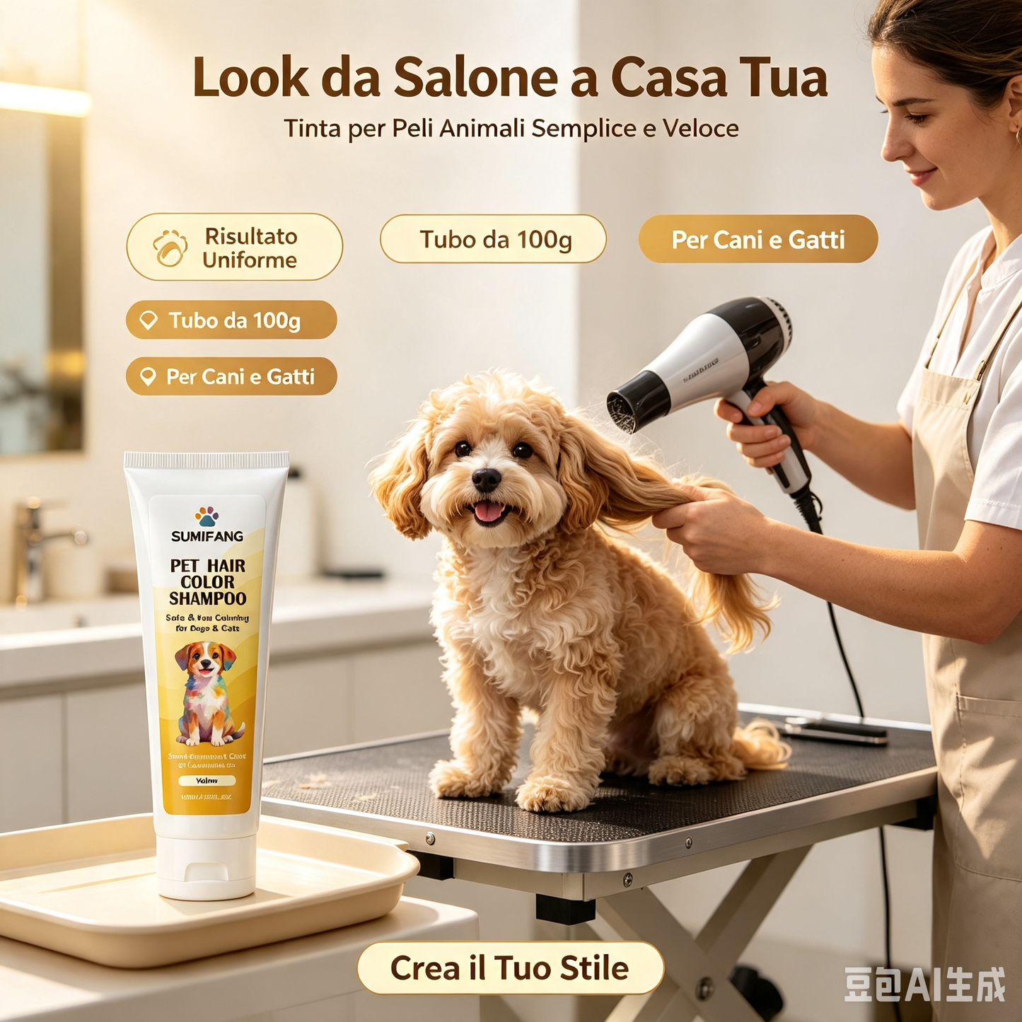 🎺🥳 SALDI CALDI 2026 🥳💞 5.000+ VENDUTI! 🐶🐱❤️ OFFERTA LAMPO: -30% per i primi 300 – Tinta per Peli di Animali Domestici SHOUPIN | Crema Colorante Professionale per Cani e Gatti