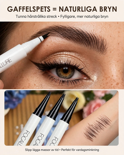 🔥Köp 1 få 1 gratis🔥! ✨ 🖋️Microblading-Ögonbrynspenna med Fyruddig Spets – Naturliga, Hårfina Linjer